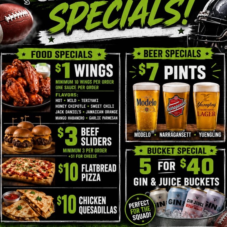 Football Game Time Specials