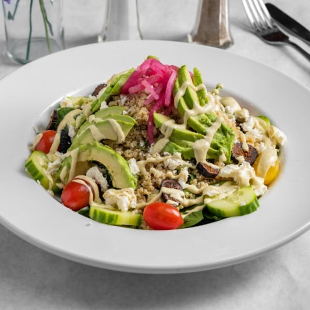 Quinoa & Spinach Salad Citrus Vinaigrette (Dinner).